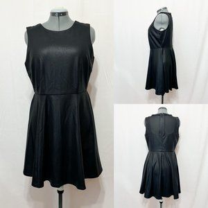 Jennifer Lopez Sz 16 Black Sleeveless Mesh Back A-Line Dress